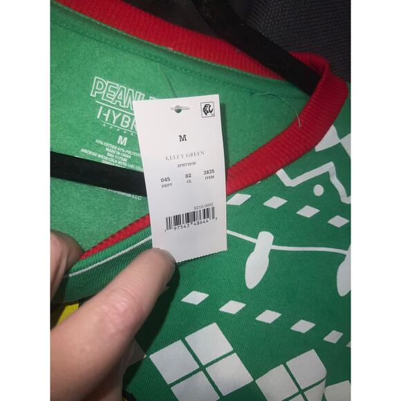 Ugly Christmas Sweater Xmas Sweatshirt Crewneck Size Medium NWT Peanuts - Picture 2 of 3